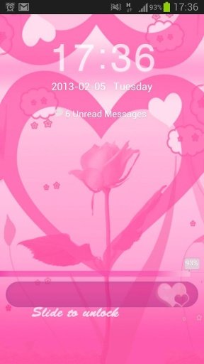 GO Locker Theme Pink Valentine截图2