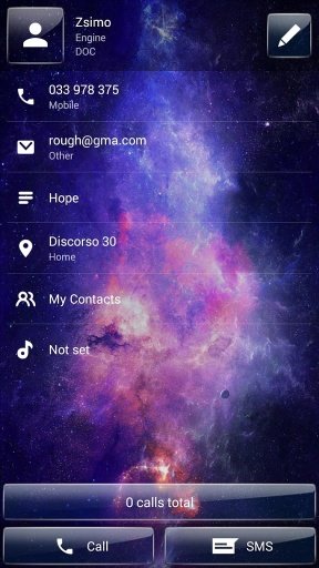 ExDialer theme Galaxy Glass截图1