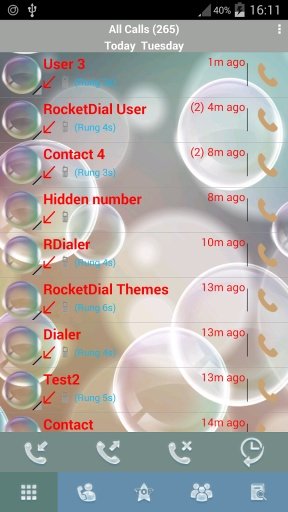 RocketDial Bubbles Theme截图4