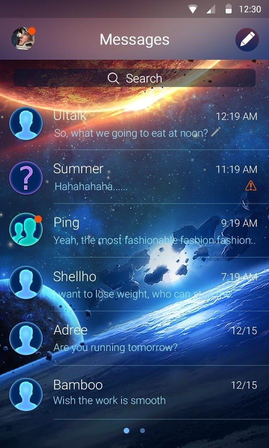 GO SMS UNIVERSE THEME截图3