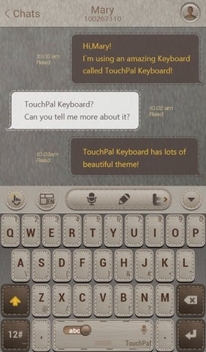 TouchPal SkinPack Leather截图4