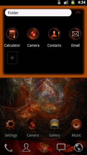 Orange Flame GO theme截图3