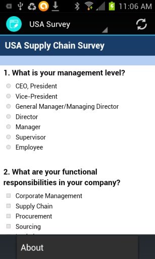 SUPPLY CHAIN SURVEY截图1