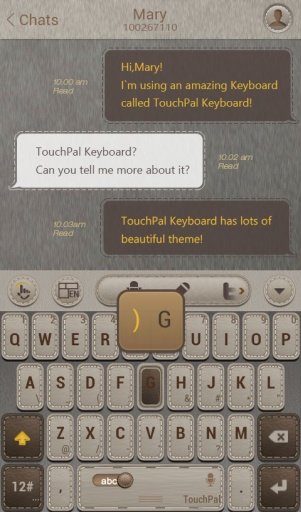 TouchPal SkinPack Leather截图5