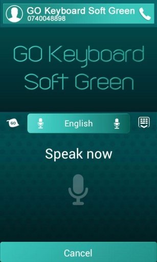 GO Keyboard Soft Green Theme截图5