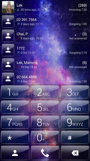 ExDialer theme Galaxy Glass截图6