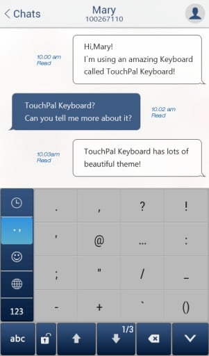 TouchPal SkinPack Blue截图2