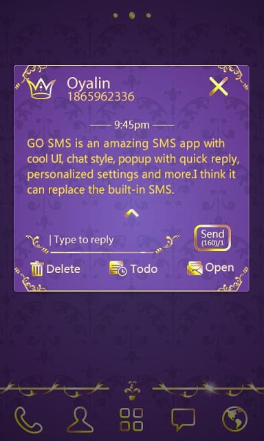 GO SMS PRO ROYAL THEME EX截图9