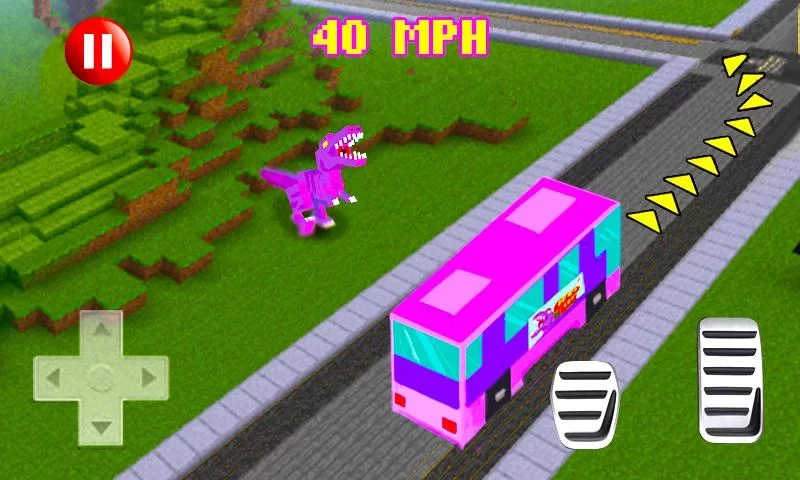 Dino Bus - Minecraft Style截图11