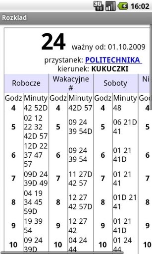 Rozkład MPK w Częstochowie截图3