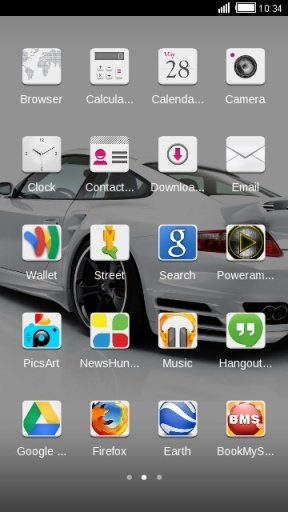 White Car Android Theme截图3