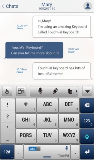 TouchPal SkinPack Blue截图3