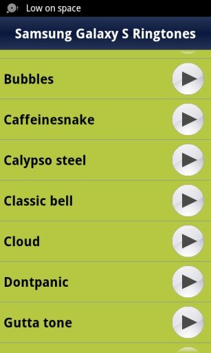 Samsung Galaxy S Ringtones截图1