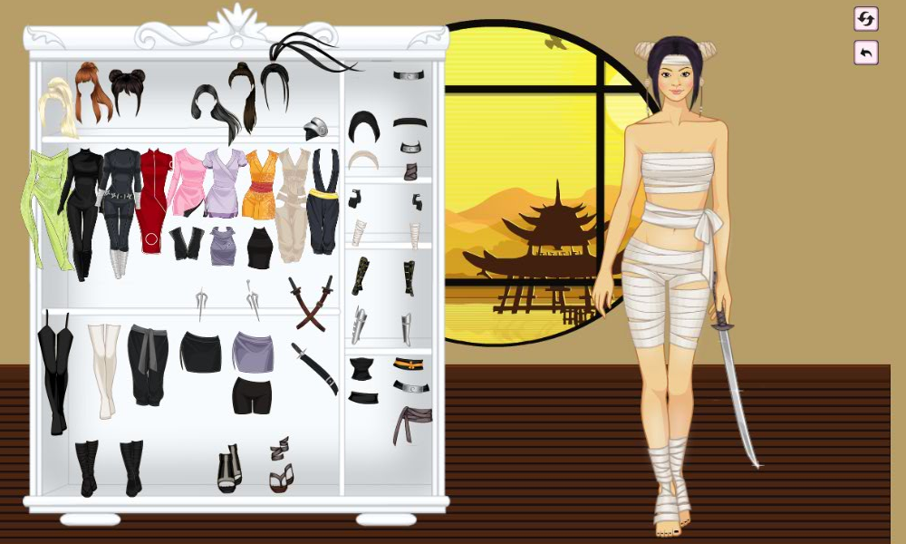 Ninja Girl DressUp截图2