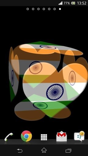 3D India Cube Flag LWP截图4