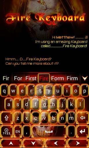 Fire Soul GO Keyboard Theme截图3