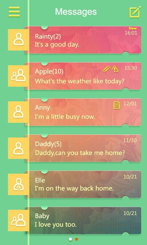 GO SMS PRO CARDS THEME EX截图11