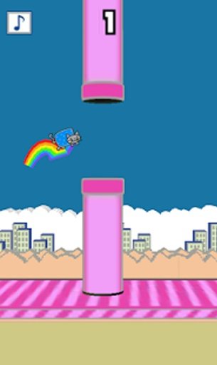 Flappy Rainbow Cat 3D截图1