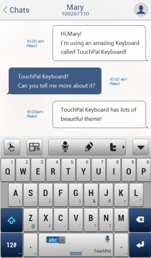 TouchPal SkinPack Blue截图1