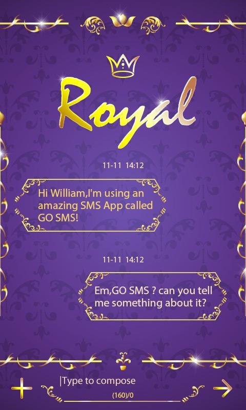 GO SMS PRO ROYAL THEME EX截图6