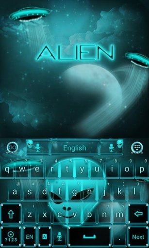 Alien Space GO Keyboard Theme截图3