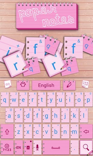 Paper Notes GO Keyboard Theme截图3