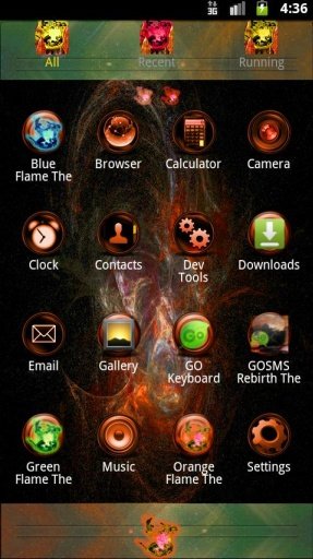 Orange Flame GO theme截图1