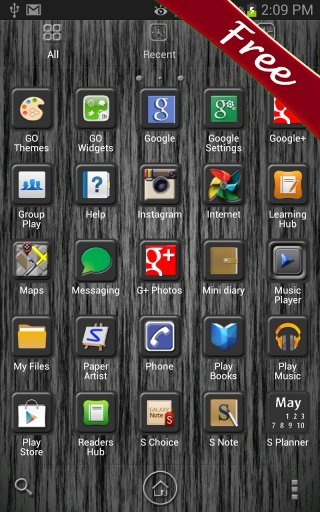 Black Down Go Launcher Theme截图3