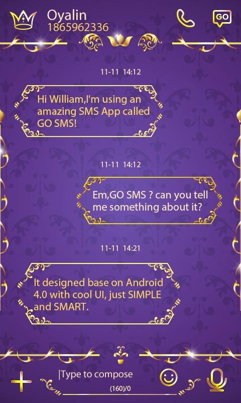 GO SMS PRO ROYAL THEME EX截图10