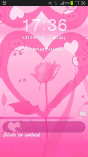 GO Locker Theme Pink Valentine截图1