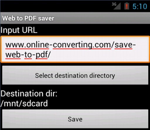 Web to PDF saver截图1