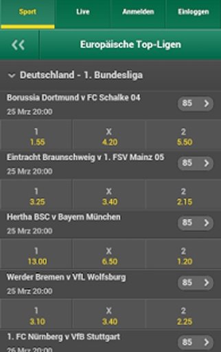 Sport Wetten Live截图2