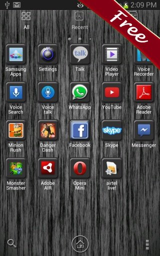 Black Down Go Launcher Theme截图1