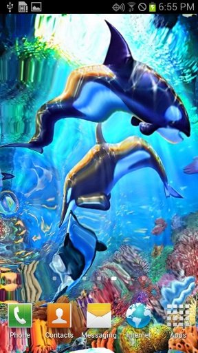 Tap Screen Dolphins Swim Live截图2