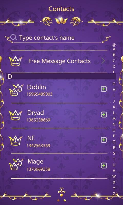 GO SMS PRO ROYAL THEME EX截图1