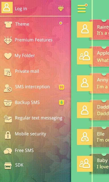 GO SMS PRO CARDS THEME EX截图4