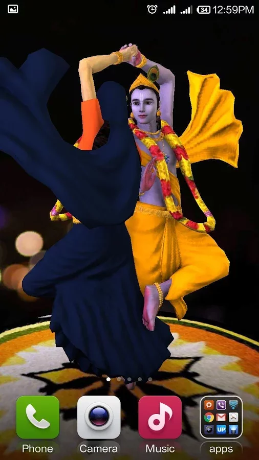 3D Radha Krishna RasaDance LWP截图1