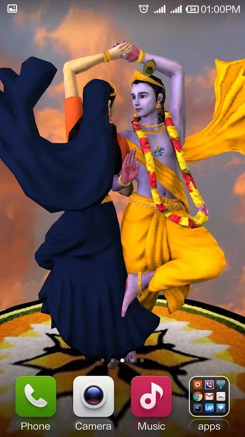 3D Radha Krishna RasaDance LWP截图5