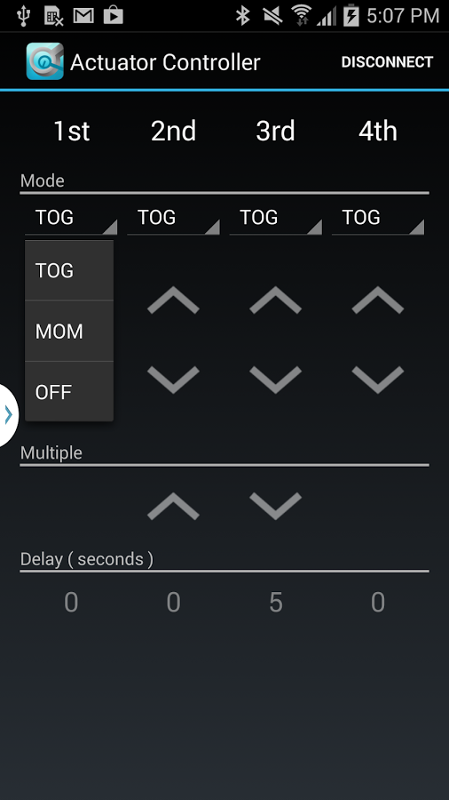 Wi-Fi Actuator Control App截图3