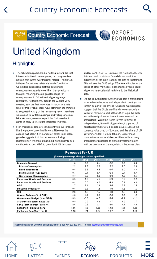 Oxford Economics App截图5