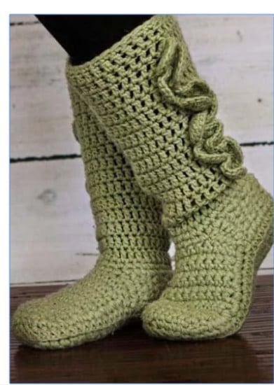 DIY Crochet Women Slippers截图2