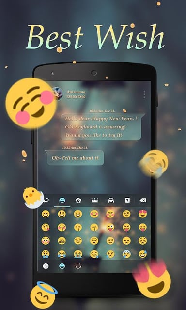 Best Wish GO Keyboard Theme截图3