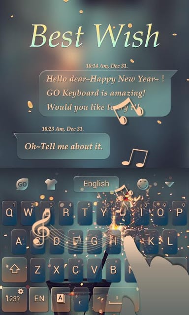 Best Wish GO Keyboard Theme截图4