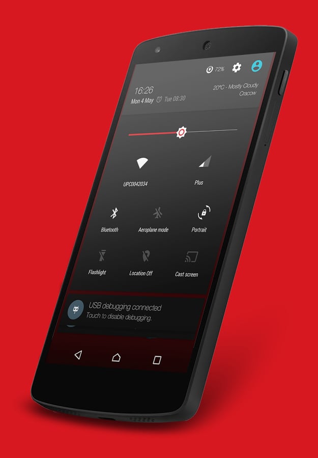 Nuclear Red CM13 Theme截图1