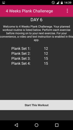 4 Weeks Plank Challenge截图2