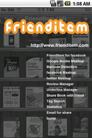 FriendItem - Social Book Servi截图2