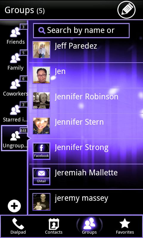 Purple ICS GO Contacts截图2