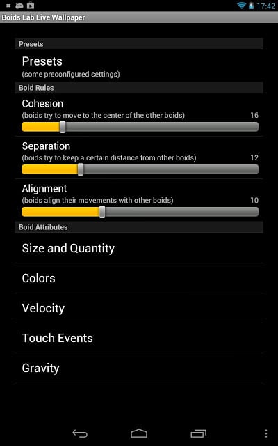 Boids Lab Live Wallpaper截图5