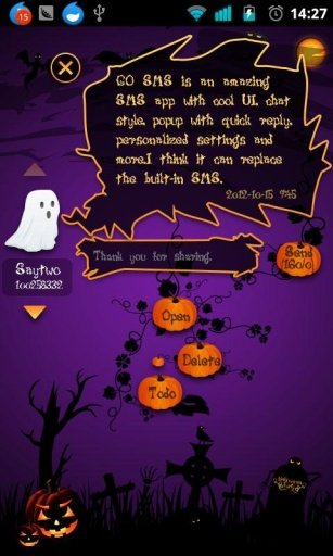 GO SMS Pro Halloween Popup THX截图3