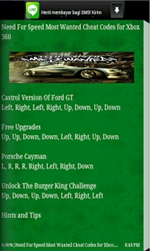 NFS Most Wanted - Cheat Codes截图2